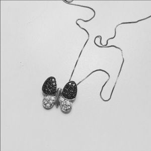 Sparkly Black Diamond Butterfly Chain